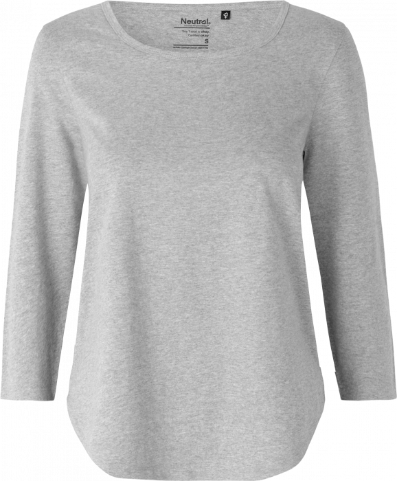 Neutral - Økologisk Bomulds 3/4 Ærme T-Shirt Dame - Sport Grey