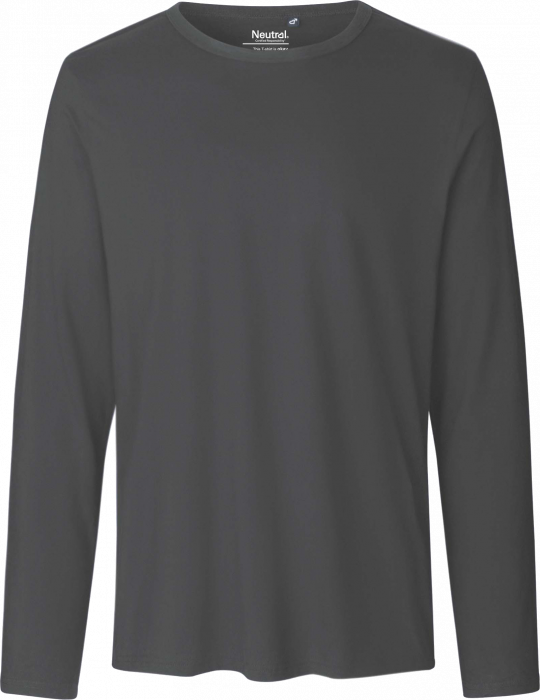 Neutral - Økologisk Langærmet Bomulds T-Shirt - Charcoal