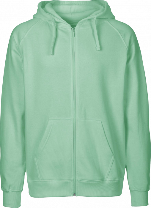 Neutral - Organic Cotton Hoodie With Full Zip - Dusty Mint