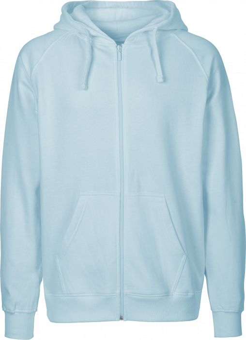 Neutral - Organic Cotton Hoodie With Full Zip - Light Blue