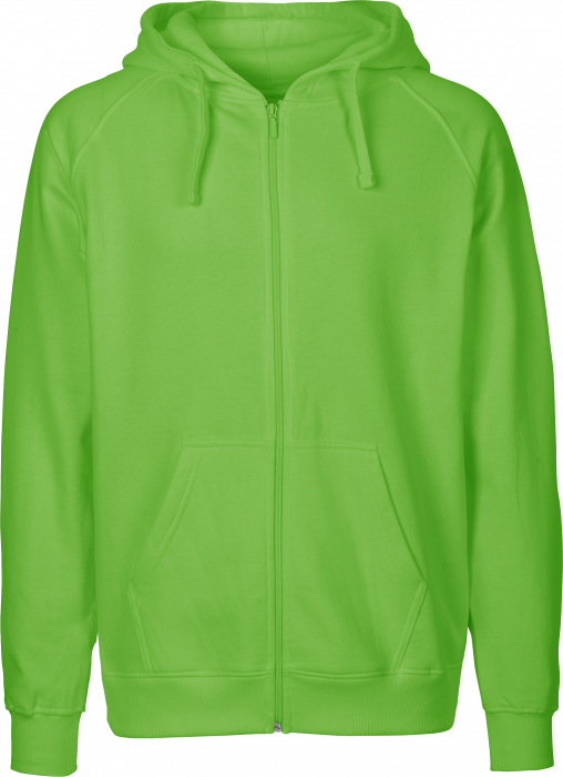 Neutral - Organic Cotton Hoodie With Full Zip - Lime