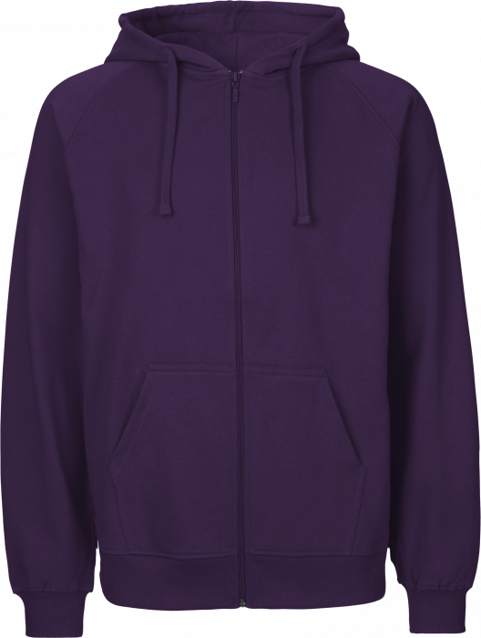 Neutral - Organic Cotton Hoodie With Full Zip - Purple