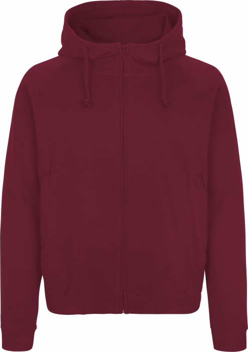 Neutral - Organic Cotton Hoodie With Hidden Zip - Bordeaux