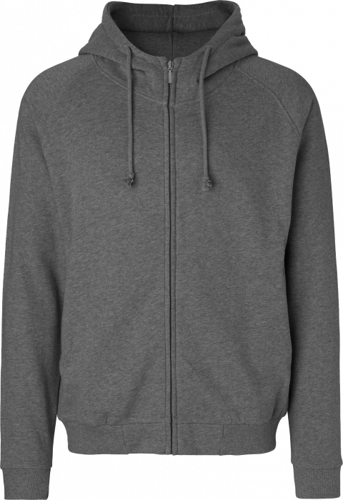 Neutral - Organic Cotton Hoodie With Hidden Zip - Dark Heather