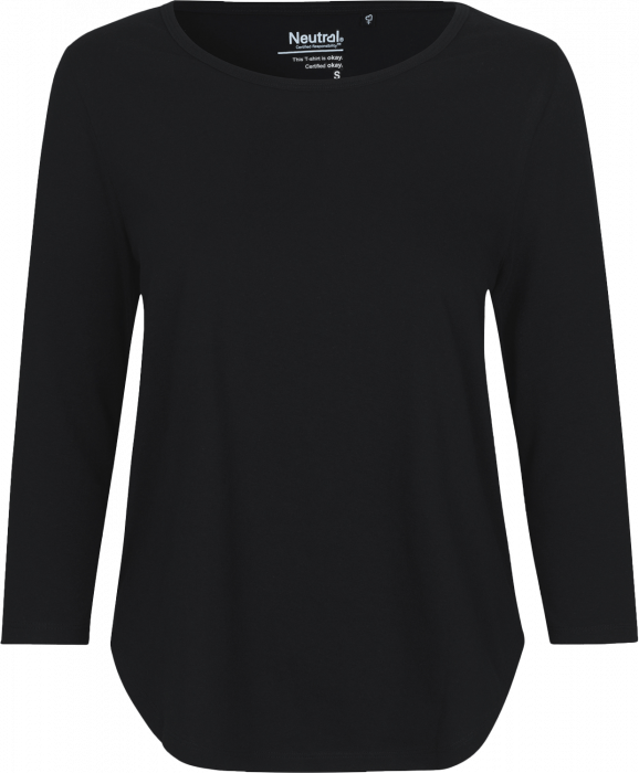 Neutral - Organic Cotton T-Shirt 3/4 Sleeve Female - Black