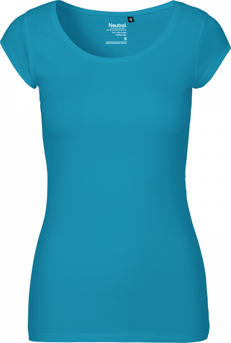 Neutral - Organic Cotton  T-Shirt With Round Neck Female - Sapphire