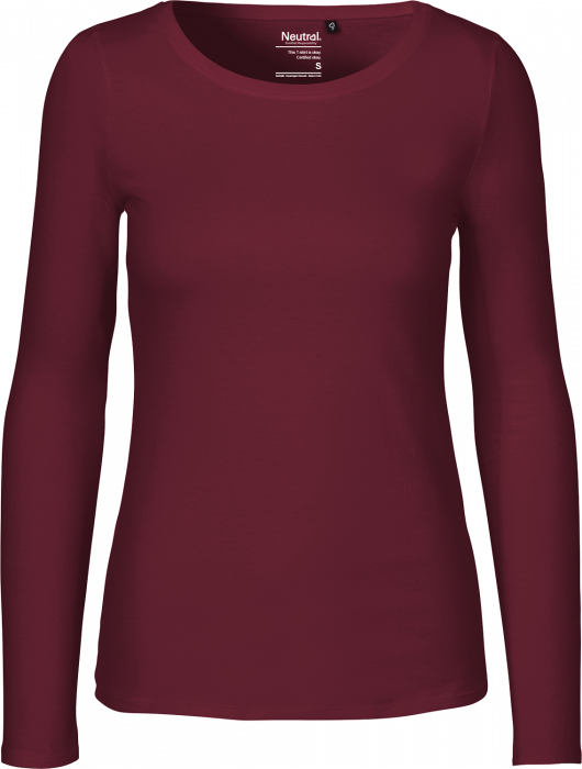 Neutral - Organic Long Sleeve T-Shirt Female - Bordeaux