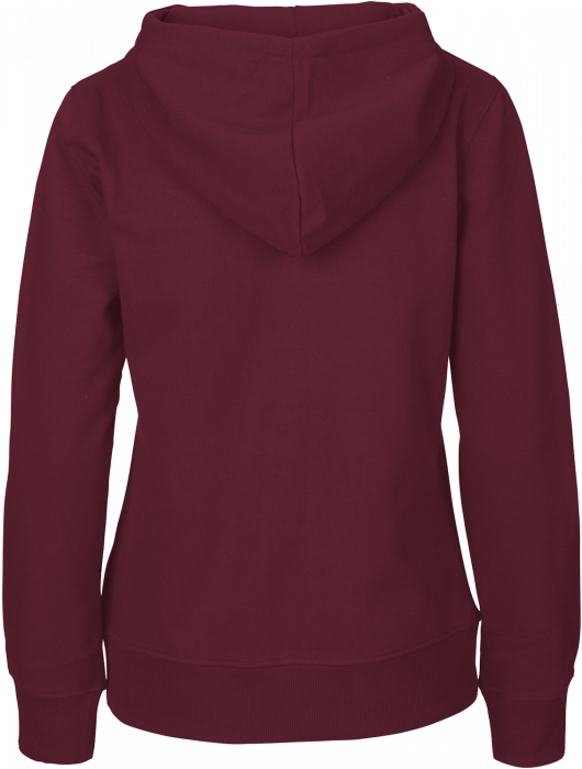 Neutral - Organic Cotton Hoodie With Full Zip Women - Bordeaux